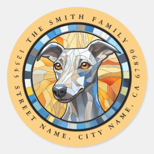 Whippet Round Stickers