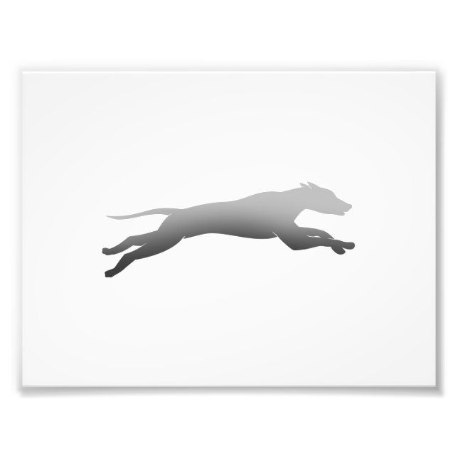 Whippet Running silhouette Photo Print (Front)