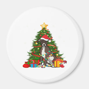 Whippet Santa Christmas Tree Light   Dog Xmas Magnet