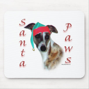 Whippet Santa Paws Mouse Pad