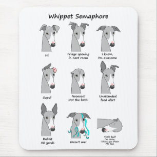 Whippet Semaphore Mouse Pad