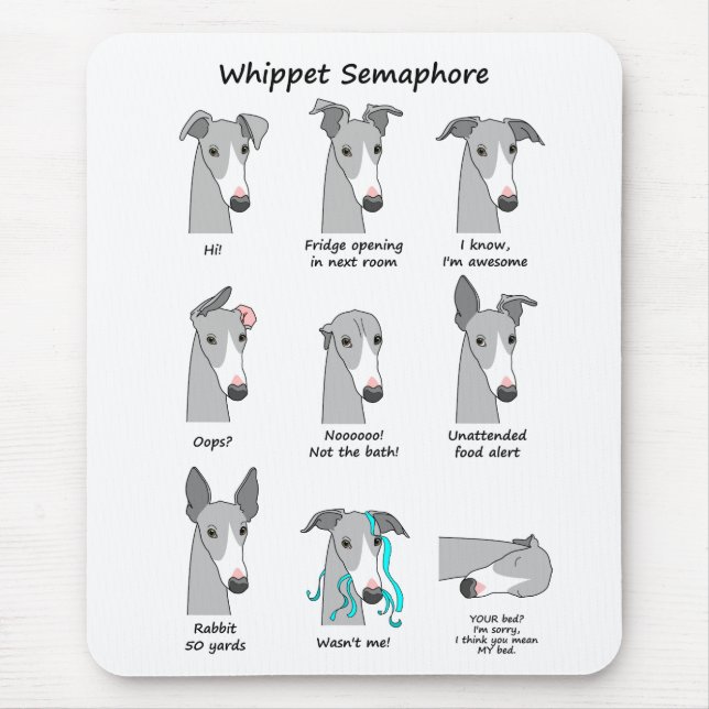 Whippet Semaphore Mouse Pad (Front)