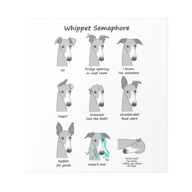 Whippet Semaphore Notepad (Front)