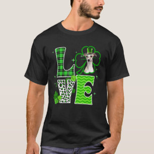 Whippet Shamrock Lucky C Irish St Patricks Day T-Shirt