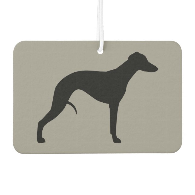 Whippet Silhouette Car Air Freshener (Front)