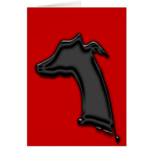 Whippet Silhouette Card