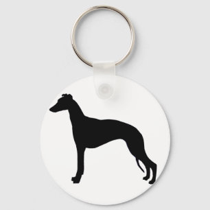 whippet silhouette key ring