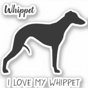 Whippet Silhouette Profile I Love My Whippet