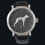 Whippet Silhouette Watch<br><div class="desc">Whippet Lover's Wristwatch</div>