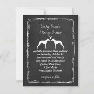 Whippet Silhouettes Wedding Announcement