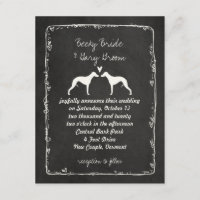 Whippet Silhouettes Wedding Announcement
