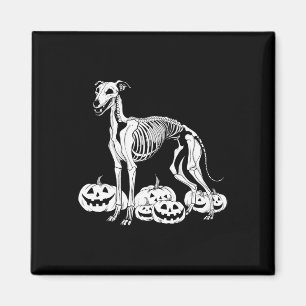 Whippet Skeleton Birthday Halloween Dog Mens Women Magnet