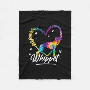 Whippet Tie Dye Rainbow Dog Lover Gift T-Shirt Fleece Blanket
