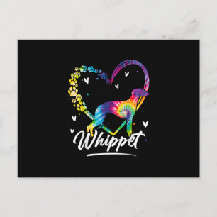 Whippet Tie Dye Rainbow Dog Lover Gift T-Shirt Holiday Postcard