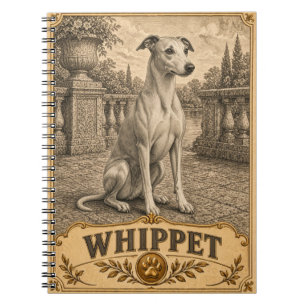 Whippet, Vintage Heritage Dog Notebook