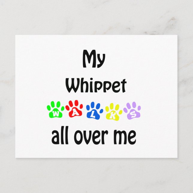 Whippet Walks Design Postcard (Front)