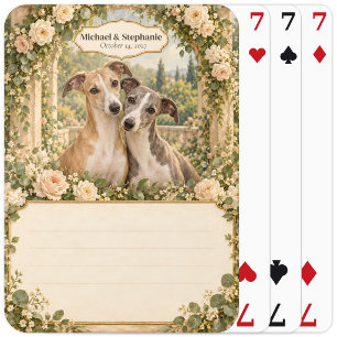 Whippet Wedding Guest Book Signing Deck Playing Cards