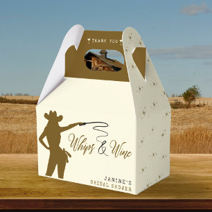 Whips & Wine Cowgirl Bridal Shower Favour Box