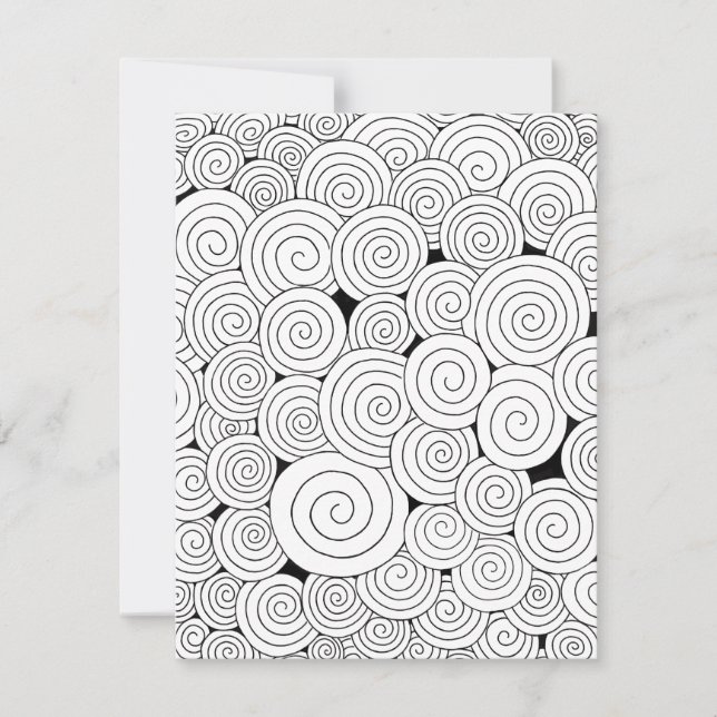 Whirl & Wonder – Colorable Flat Note Card (Front)