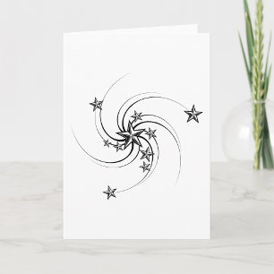 Whirled Nautical Stars Greeting Cards