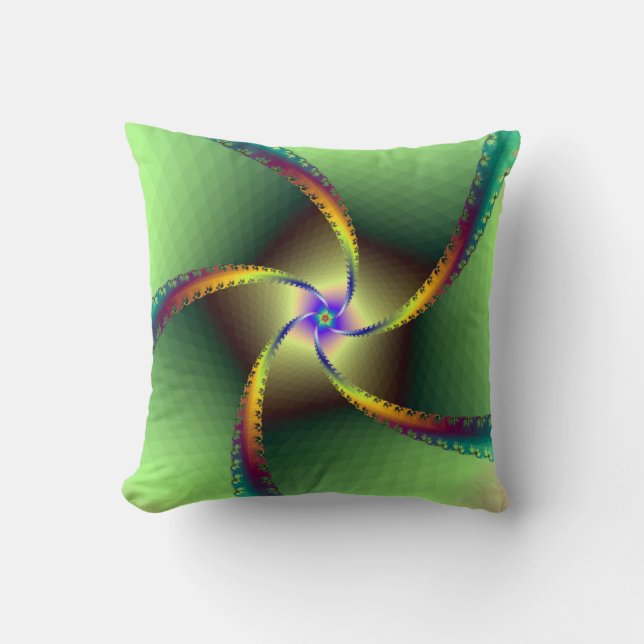 Whirligig in Green Cushion (Front)