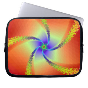 Whirligig in Red and Yellow Laptop Sleeve