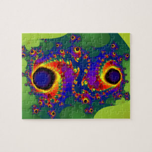 Whirligig Rainbow Fractal Art Jigsaw Puzzle
