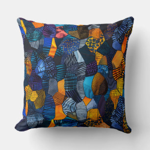 Whirling African Circles Cushion