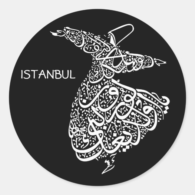 Whirling Dervish Classic Round Sticker (Front)