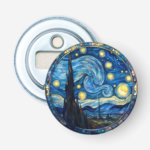 Whirling Starry Night-Inspired Art Print Bottle Opener