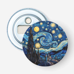 Whirling Starry Night-Inspired Art Print Bottle Opener