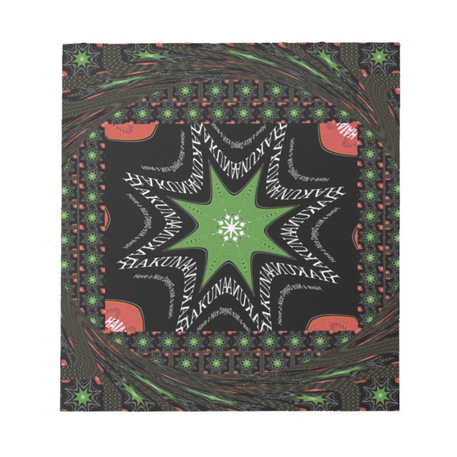 Whirling stars background notepad (Front)