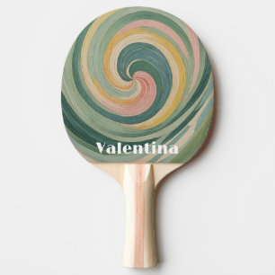 Whirling Whimsy Ping Pong Paddle