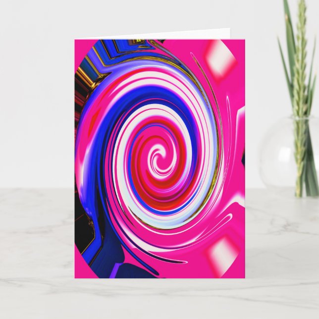 Whirlpool abstract art holiday card (Front)