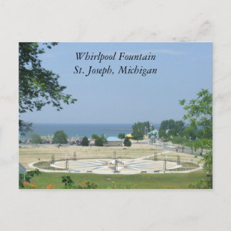 Whirlpool Fountain St. Joseph, Michigan MI Postcard