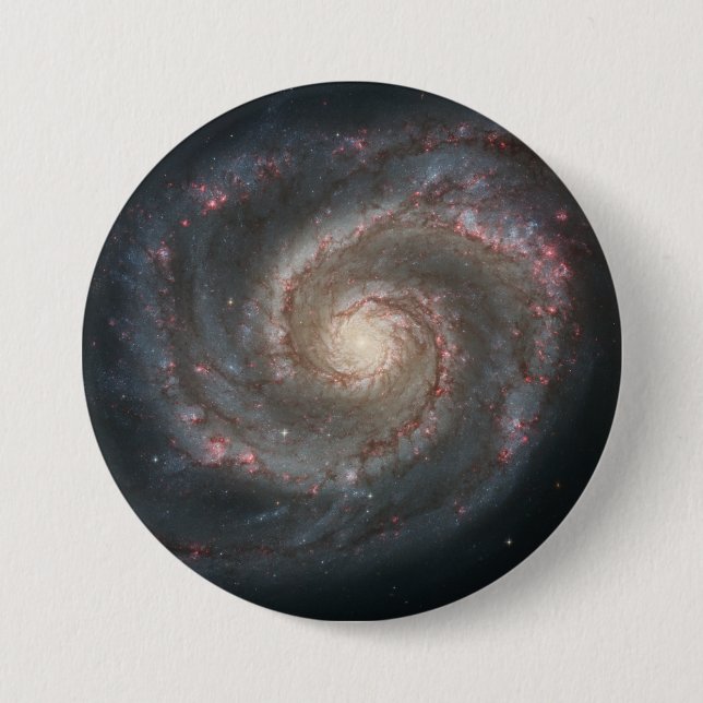 Whirlpool Galaxy (Messier 51A) 7.5 Cm Round Badge (Front)