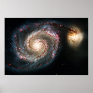 Whirlpool Galaxy - real photo Poster