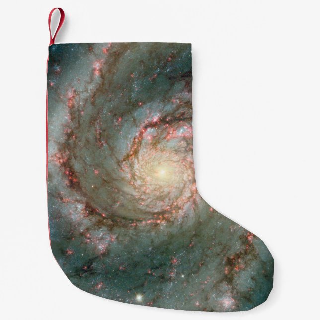 Whirlpool galaxy small christmas stocking (Front)