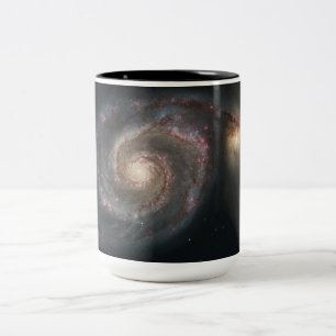 Whirlpool Galaxy (Space) (Universe) (Messier 51A) Two-Tone Coffee Mug