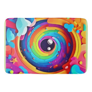 Whirlwind of Colourful Imagination Bath Mat