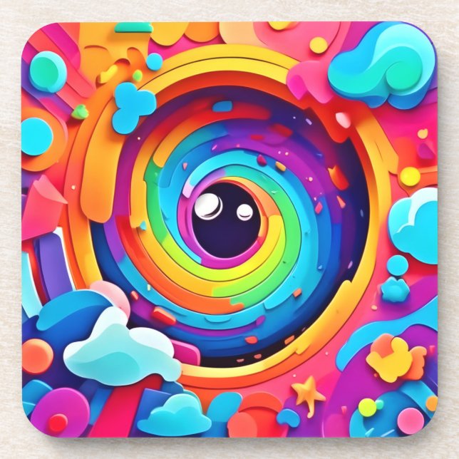 Whirlwind of Colourful Imagination Coaster (Front)