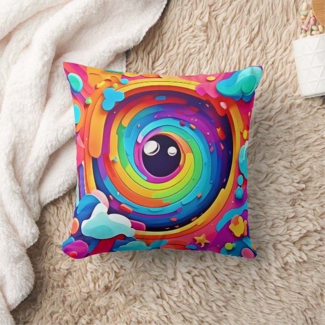 Whirlwind of Colourful Imagination Cushion (Blanket)