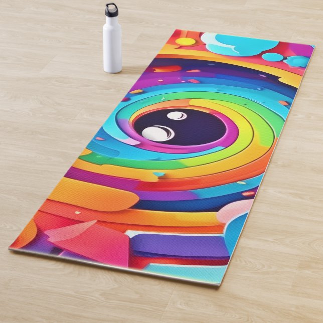 Whirlwind of Colourful Imagination Yoga Mat (In Situ)