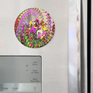 Whirlwind of Pansies..... Magnet