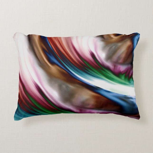 Whirlwind Rainbow Golden Snow Decorative Cushion (Front)