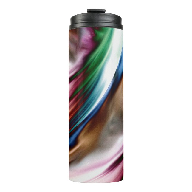 Whirlwind Rainbow Golden Snow Thermal Tumbler (Front)