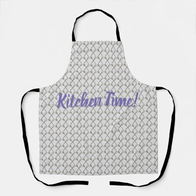 Whisk and Cooking Spoon Pattern for Kitchen Chefs Apron (Front)