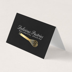 Whisk (gold)   Culinary Master Business Card
