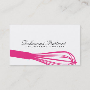 Whisk (magenta)   Culinary Master Business Card