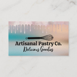 Whisk   Pastry Icing Drips Business Card